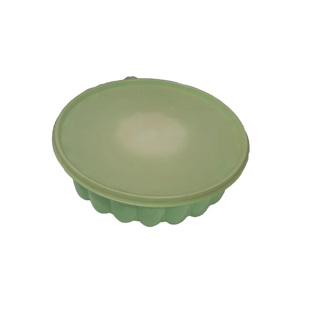 vintage tupperware jello‎ mold green